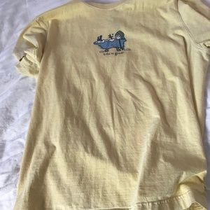 Life is good yellow shirt women's small